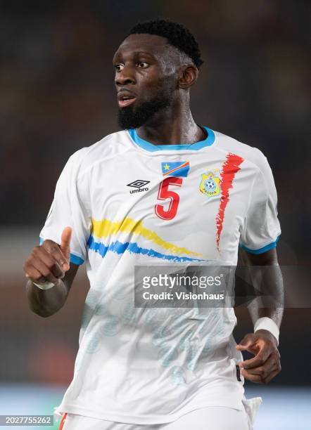 Dylan Batubinsika of DR Congo during the TotalEnergies CAF Africa Cup of Nations 3rd place match between South Africa and DR Congo at Stade Felix...