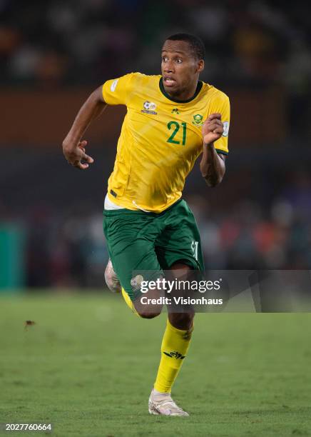 Mihlali Mayambela of South Africa during the TotalEnergies CAF Africa Cup of Nations 3rd place match between South Africa and DR Congo at Stade Felix...