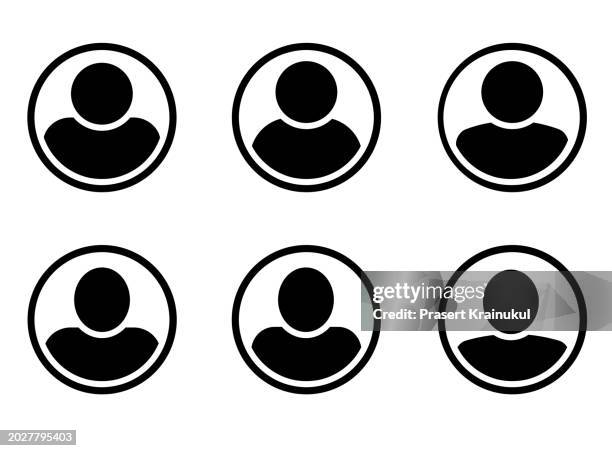 set of user icon in flat style, person icon, user icon for web site, user icon vector. - avatar stock pictures, royalty-free photos & images