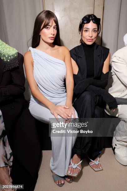 Guests attend the Del Core fashion show during the Milan Fashion Week Womenswear Fall/Winter 2024-2025 on February 21, 2024 in Milan, Italy.