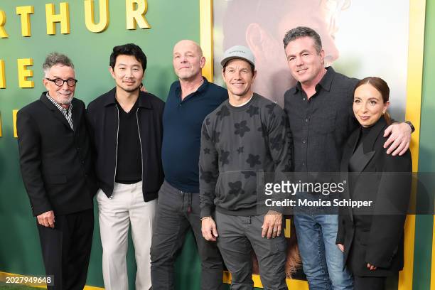 Mark Canton, Simu Liu, Simon Cellan Jones, Mark Wahlberg, Tucker Tooley and Dorothy Canton attend a Los Angeles special screening and adoption event...