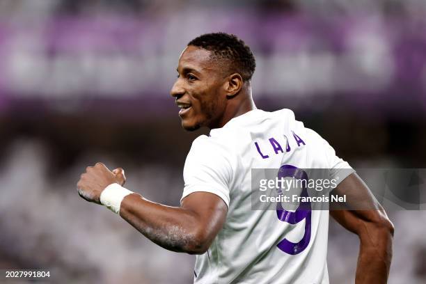 Kodjo Fo-Doh Laba of Al Ain reacts during the second leg of the AFC Champions Leauge Round of 16 match between Al Ain and FC Nasaf at Hazza bin Zayed...