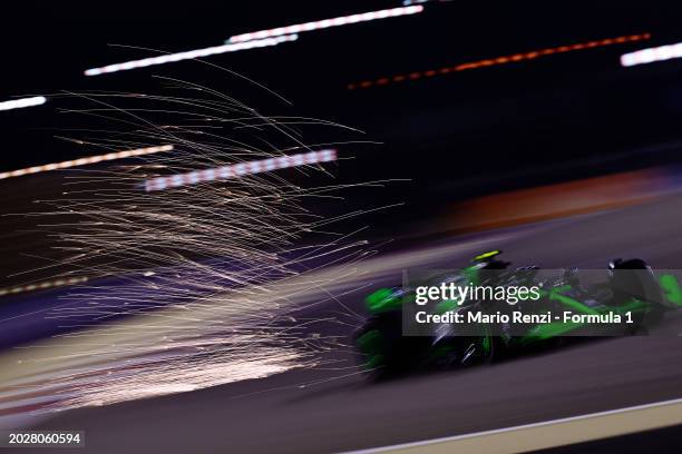Zhou Guanyu of China driving the Kick Sauber C44 Ferrari on track during day one of F1 Testing at Bahrain International Circuit on February 21, 2024...