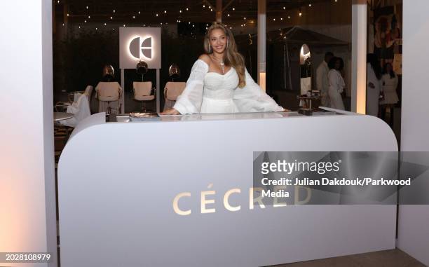 Beyoncé celebrates the launch of her hair care line, CÉCRED, with an intimate gathering at The Revery LA on February 20, 2024 in Los Angeles,...