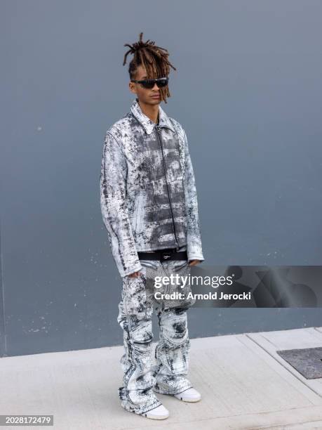 Jaden Smith attends the Diesel fashion show during the Milan Fashion Week Womenswear Fall/Winter 2024-2025 on February 21, 2024 in Milan, Italy.