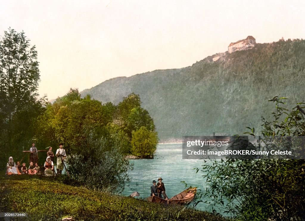 Rana-Riedl an der Donau, Austria, c. 1890, Historic, digitally restored reproduction from a 19th century original Rana-Riedl an der Donau, Austria, c. 1890, Historic, digitally restored reproduction from a 19th century original, Europe
