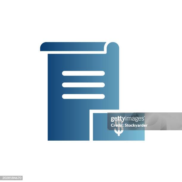 loan agreement gradient solid icon - contracting stock illustrations
