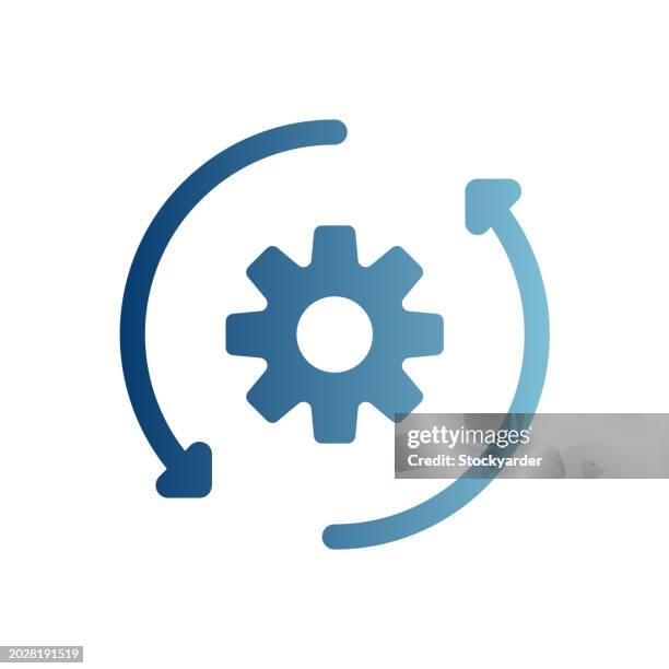 work up gradient solid icon - engine control unit stock illustrations