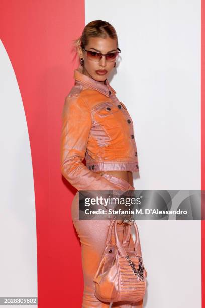 Jessica Goicoechea attends the Diesel fashion show during Milan Fashion Week Womenswear Fall/Winter 2024 on February 21, 2024 in Milan, Italy.