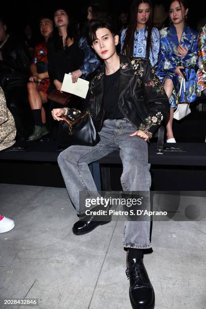 Ren Jialun aka Allen Ren attends the Etro fashion show during the Milan Fashion Week Womenswear Fall/Winter 2024-2025 on February 21, 2024 in Milan,...