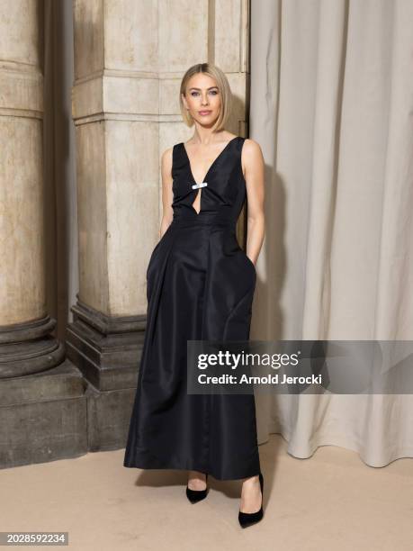 Julianne Hough attends the Del Core fashion show during the Milan Fashion Week Womenswear Fall/Winter 2024-2025 on February 21, 2024 in Milan, Italy.