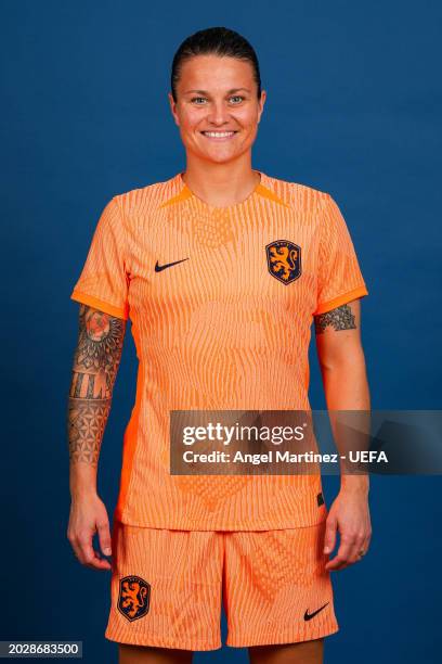 Sherida Spitse of the Netherlands poses for a portrait prior to the UEFA Women´s Nations League Finals 2024 on February 20, 2024 in Malaga, Spain.