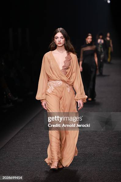 Deva Cassel walks the runway at the Alberta Ferretti fashion show ...