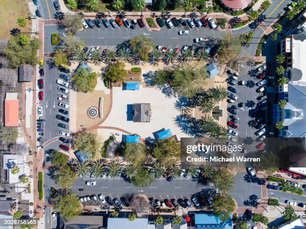 the villages, florida - lake sumter town square - orlando florida aerial stock pictures, royalty-free photos & images