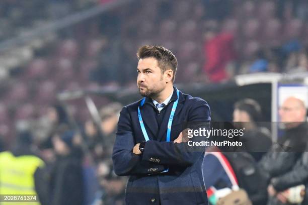 Adrian Mutu is seen during the match between CFR 1907 Cluj and FC Dinamo Bucuresti at Dr. Constantin Radulescu Stadium on February 23.