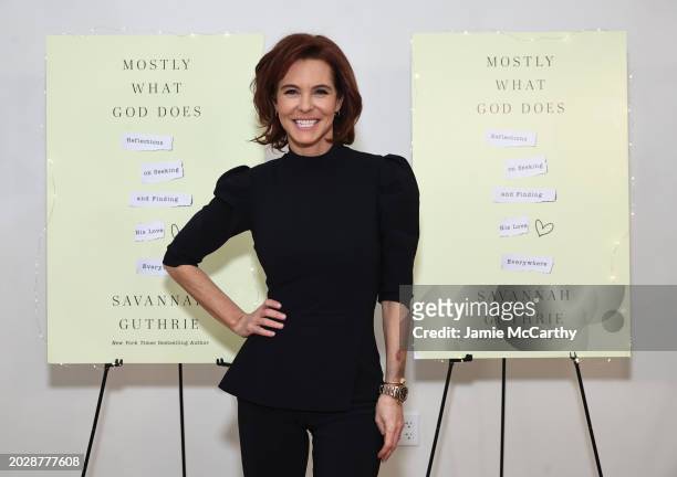 Stephanie Ruhle attends the "Mostly What God Does" book presentation on February 21, 2024 in New York City.