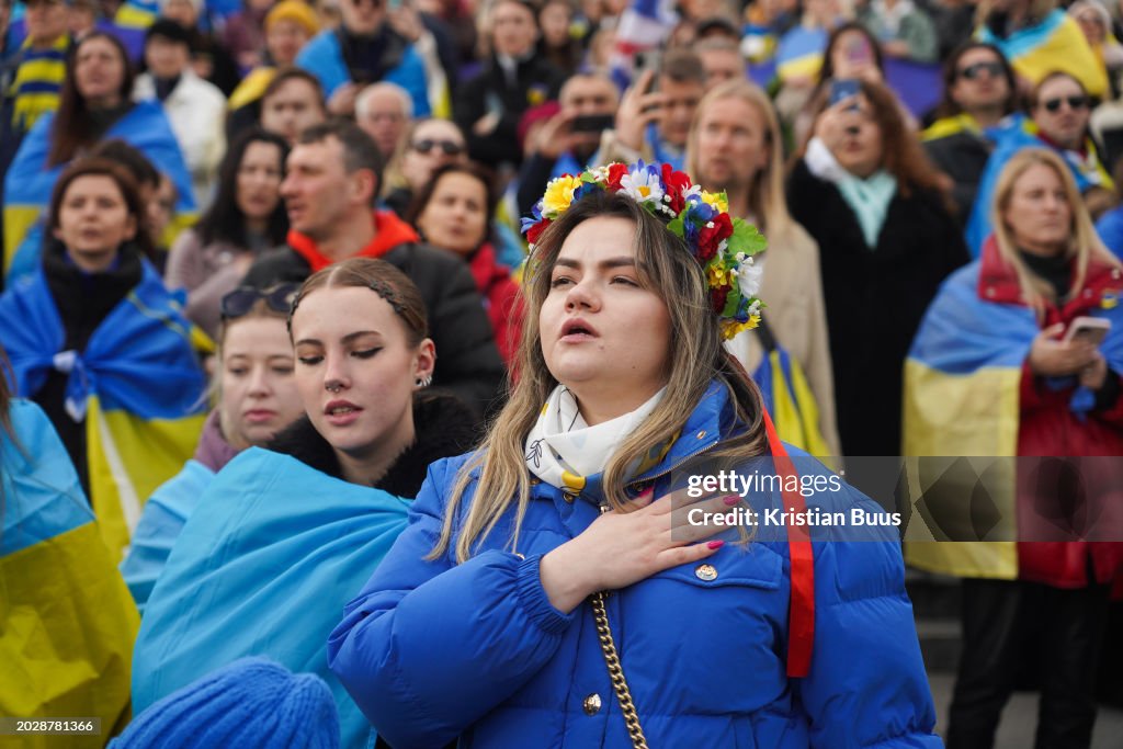 Russian Invasion Of Ukraine Second Anniversary Commemorated In London