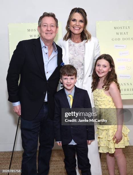 Michael Feldman and Savannah Guthrie attend the "Mostly What God Does" book presentation on February 21, 2024 in New York City.