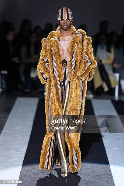 Model on the runway at Missoni RTW Fall 2024 as part of Milan Ready to Wear Fashion Week held on February 24, 2024 in Milan, Italy.