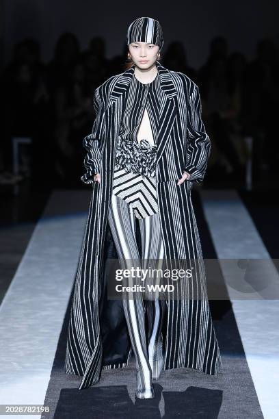 Model on the runway at Missoni RTW Fall 2024 as part of Milan Ready to Wear Fashion Week held on February 24, 2024 in Milan, Italy.