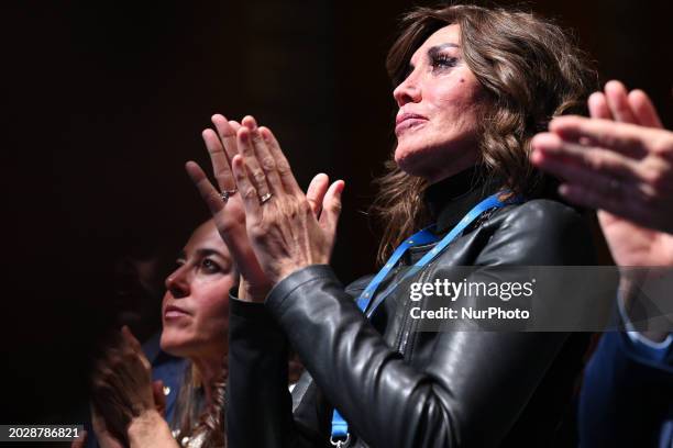 Anna Maria Bernini is attending the National Congress Forza Italia at the Palazzo dei Congressi in Rome, Italy, on February 24, 2024.