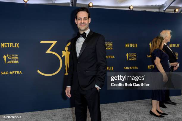 Los Angeles, CA Andrew Leeds arriving on the red carpet at the 30th Screen Actors Guild Awards in Shrine Auditorium and Expo Hall in Los Angeles, CA,...