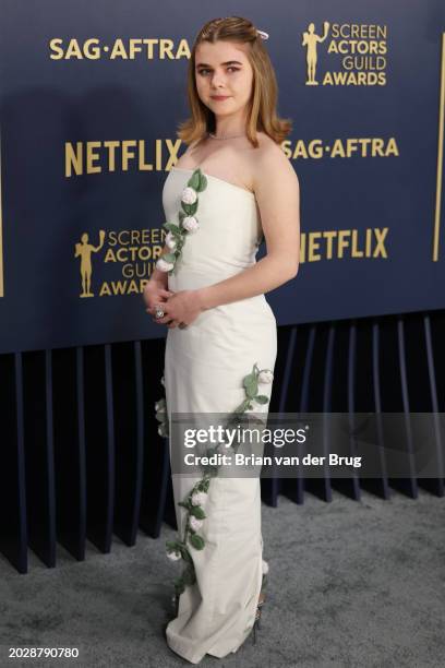 Los Angeles, CA Matilda Lawler arriving on the red carpet at the 30th Screen Actors Guild Awards in Shrine Auditorium and Expo Hall in Los Angeles,...