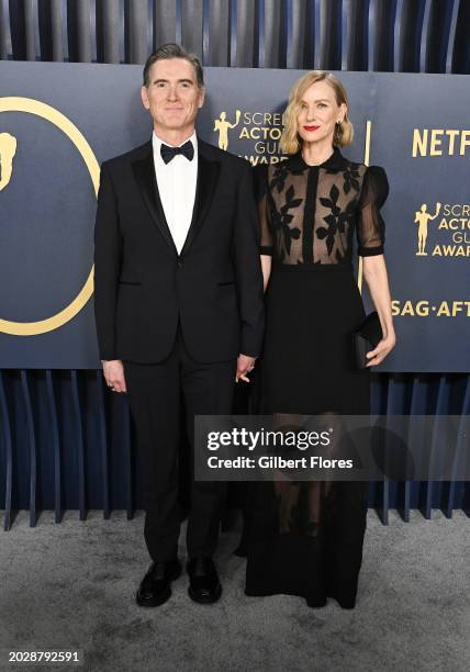 Billy Crudup and Naomi Watts at the 30th Annual Screen Actors Guild Awards held at the Shrine Auditorium and Expo Hall on February 24, 2024 in Los...