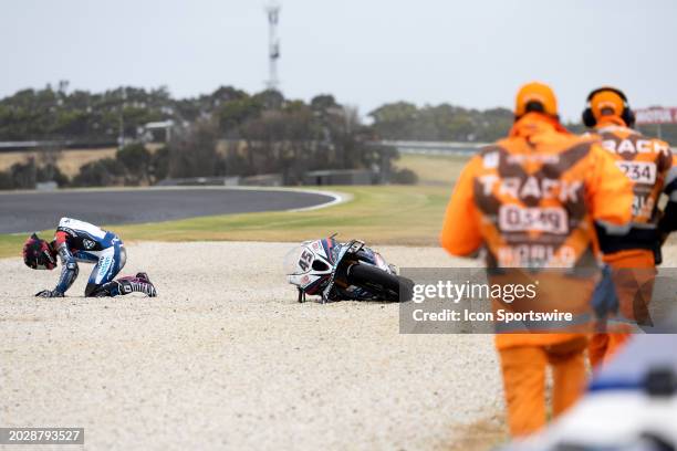 Scott Redding of United Kingdom on the Bonovo Action BMW BMW M 1000 RR during Saturday practice at the Australian Motul FIM World Superbike...