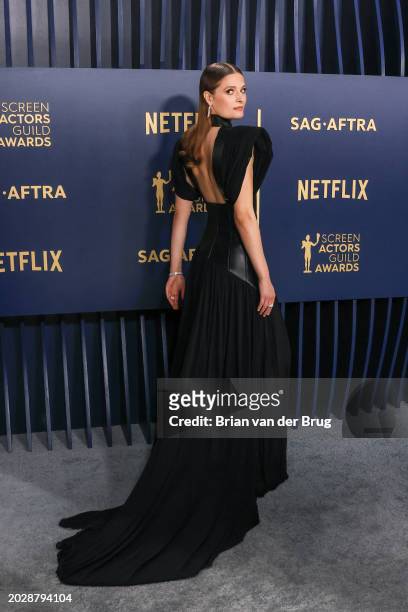 Los Angeles, CA Louisa Jacobson arriving on the red carpet at the 30th Screen Actors Guild Awards in Shrine Auditorium and Expo Hall in Los Angeles,...