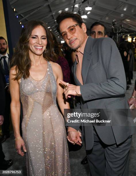 Susan Downey and Robert Downey Jr. At the 30th Annual Screen Actors Guild Awards held at the Shrine Auditorium and Expo Hall on February 24, 2024 in...