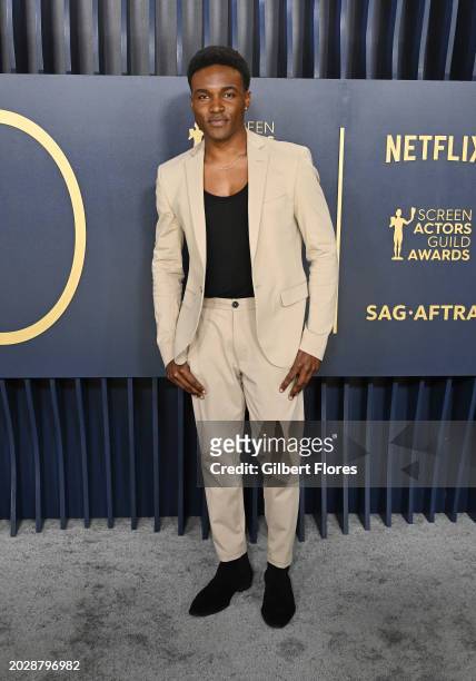 Gerald Caesar at the 30th Annual Screen Actors Guild Awards held at the Shrine Auditorium and Expo Hall on February 24, 2024 in Los Angeles,...