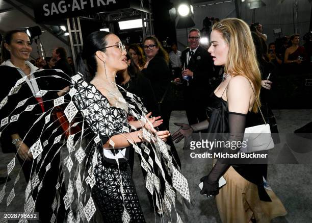 Ali Wong and Joey King at the 30th Annual Screen Actors Guild Awards held at the Shrine Auditorium and Expo Hall on February 24, 2024 in Los Angeles,...