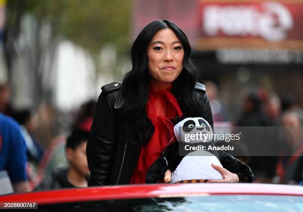 Kung Fu Panda 4 movie actress Awkwafina attends the Lunar New Year Parade in San Francisco, California, United States on February 24, 2024.