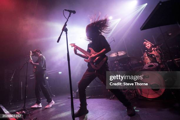 Manuel Gardner Fernandes,Christoph Schultz and Leon Pfeifer of Unprocessed perform at The O2 Institute Birmingham on February 21, 2024 in Birmingham,...