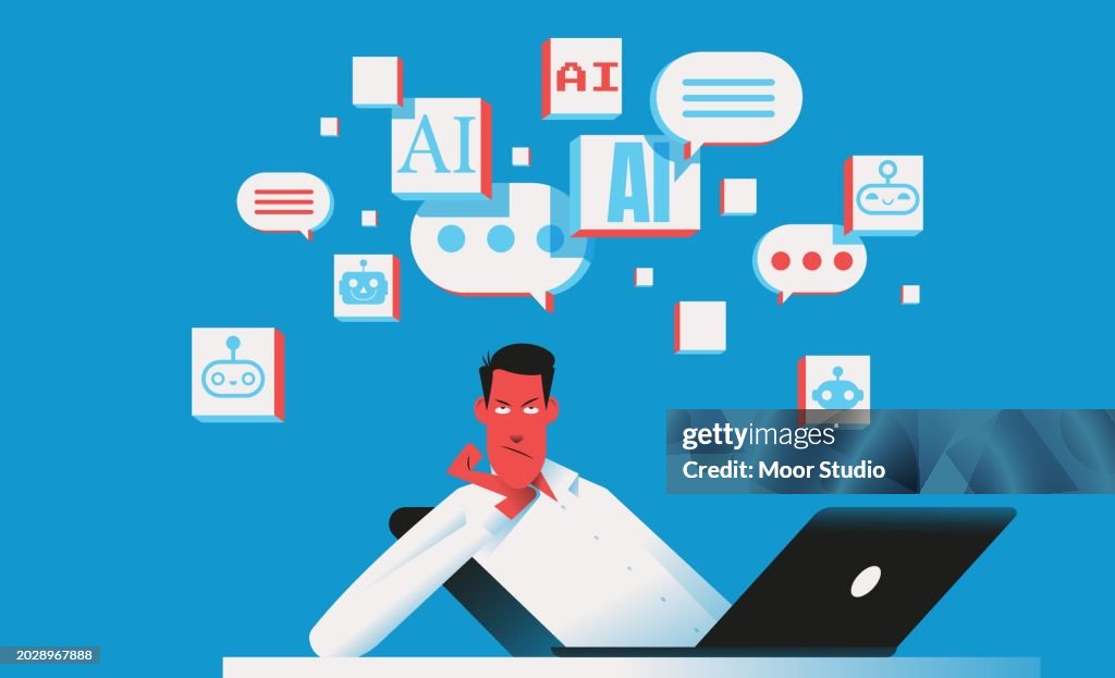 Illustration du concept de fatigue de l’IA