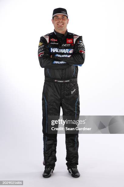 Stewart Friesen poses for a photo for NASCAR Production days at Daytona International Speedway on February 15, 2024 in Daytona Beach, Florida.