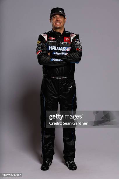 Stewart Friesen poses for a photo for NASCAR Production days at Daytona International Speedway on February 15, 2024 in Daytona Beach, Florida.