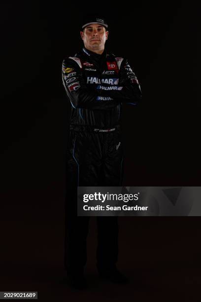 Stewart Friesen poses for a photo for NASCAR Production days at Daytona International Speedway on February 15, 2024 in Daytona Beach, Florida.