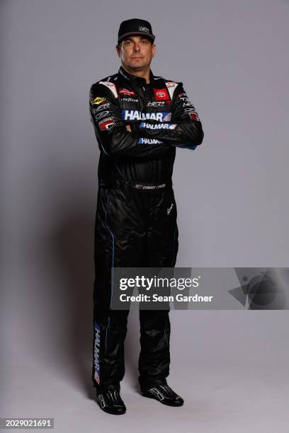 Stewart Friesen poses for a photo for NASCAR Production days at Daytona International Speedway on February 15, 2024 in Daytona Beach, Florida.