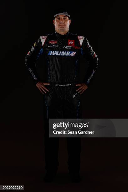 Stewart Friesen poses for a photo for NASCAR Production days at Daytona International Speedway on February 15, 2024 in Daytona Beach, Florida.