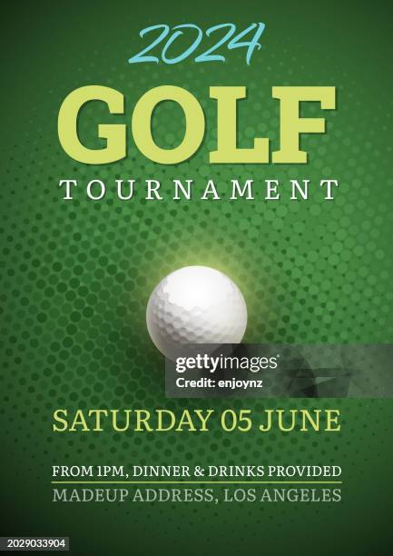 bildbanksillustrationer, clip art samt tecknat material och ikoner med golf tournament poster - golf