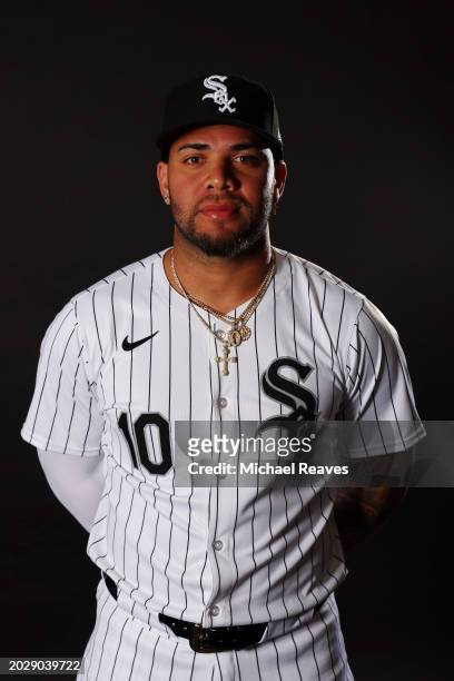 Yoan Moncada of the Chicago White Sox poses for a portrait during Photo Day at Camelback Ranch on February 21, 2024 in Glendale, Arizona.