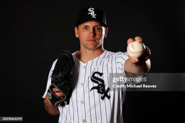 Tanner Banks of the Chicago White Sox poses for a portrait during Photo Day at Camelback Ranch on February 21, 2024 in Glendale, Arizona.