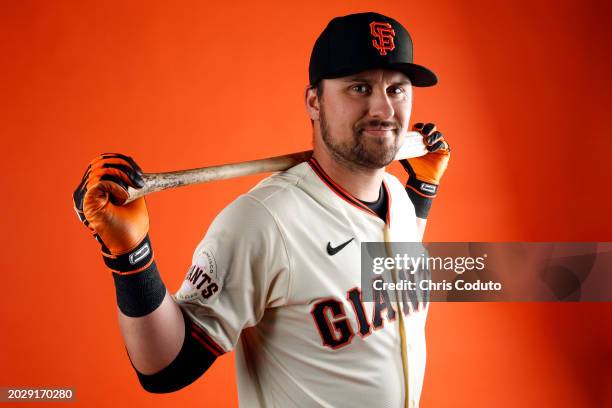 Davis of the San Francisco Giants poses during photo day at Scottsdale Stadium on February 21, 2024 in Scottsdale, Arizona.