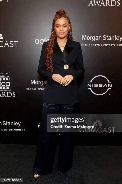 Andra Day attends the 15th Annual AAFCA Awards at Beverly Wilshire, A Four Seasons Hotel on February 21, 2024 in Beverly Hills, California.