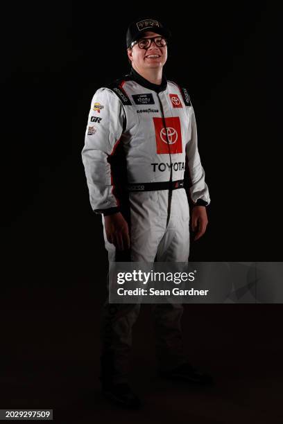 Sheldon Creed poses for a photo during NASCAR Production Days at Daytona International Speedway on February 16, 2024 in Daytona Beach, Florida.