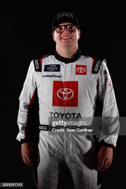 Sheldon Creed poses for a photo during NASCAR Production Days at Daytona International Speedway on February 16, 2024 in Daytona Beach, Florida.