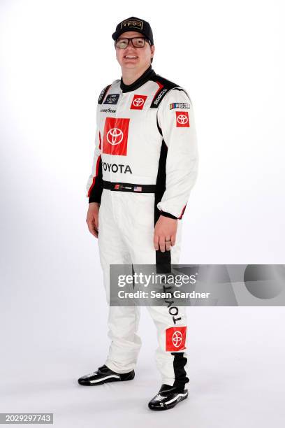 Sheldon Creed poses for a photo during NASCAR Production Days at Daytona International Speedway on February 16, 2024 in Daytona Beach, Florida.