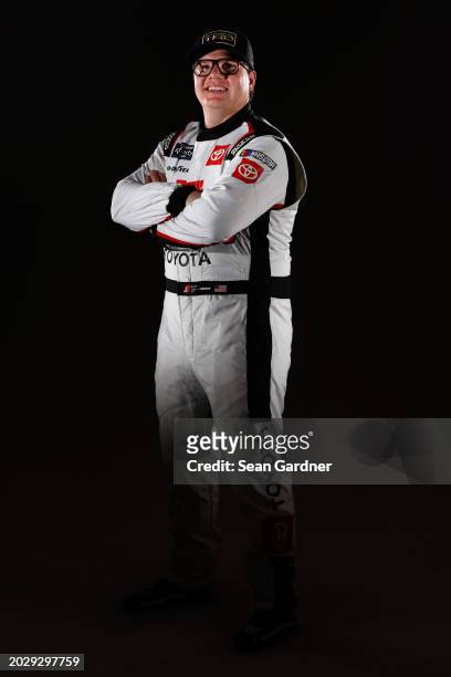 Sheldon Creed poses for a photo during NASCAR Production Days at Daytona International Speedway on February 16, 2024 in Daytona Beach, Florida.